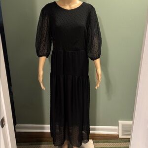 Elegant Black open back Dress size XL